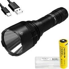 NITECORE NEW P30 1000 Lumen 676 Yard Long Throw Hunting Flashlight, 5000mAH Batt