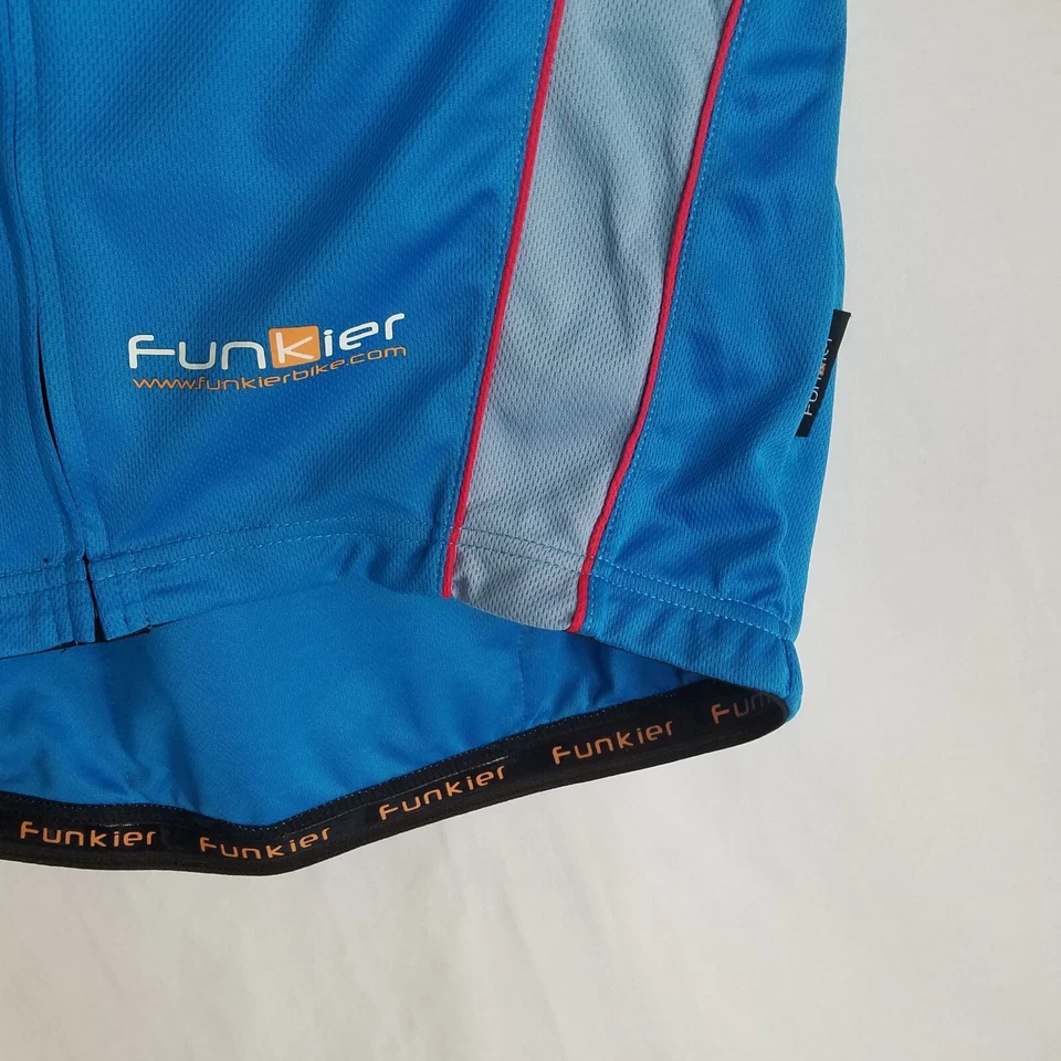 Camiseta deportiva Funkier para hombre con cremallera completa manga corta bicicleta ciclismo talla grande - U416 Foto 4 de 4