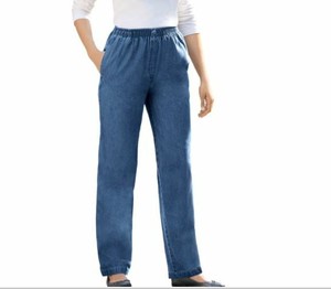 woman within fineline jeans