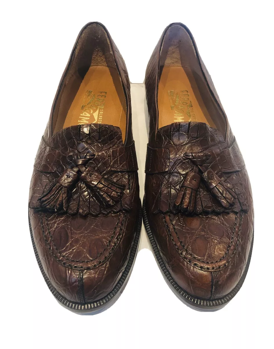 Ferragamo crocodile loafers sale