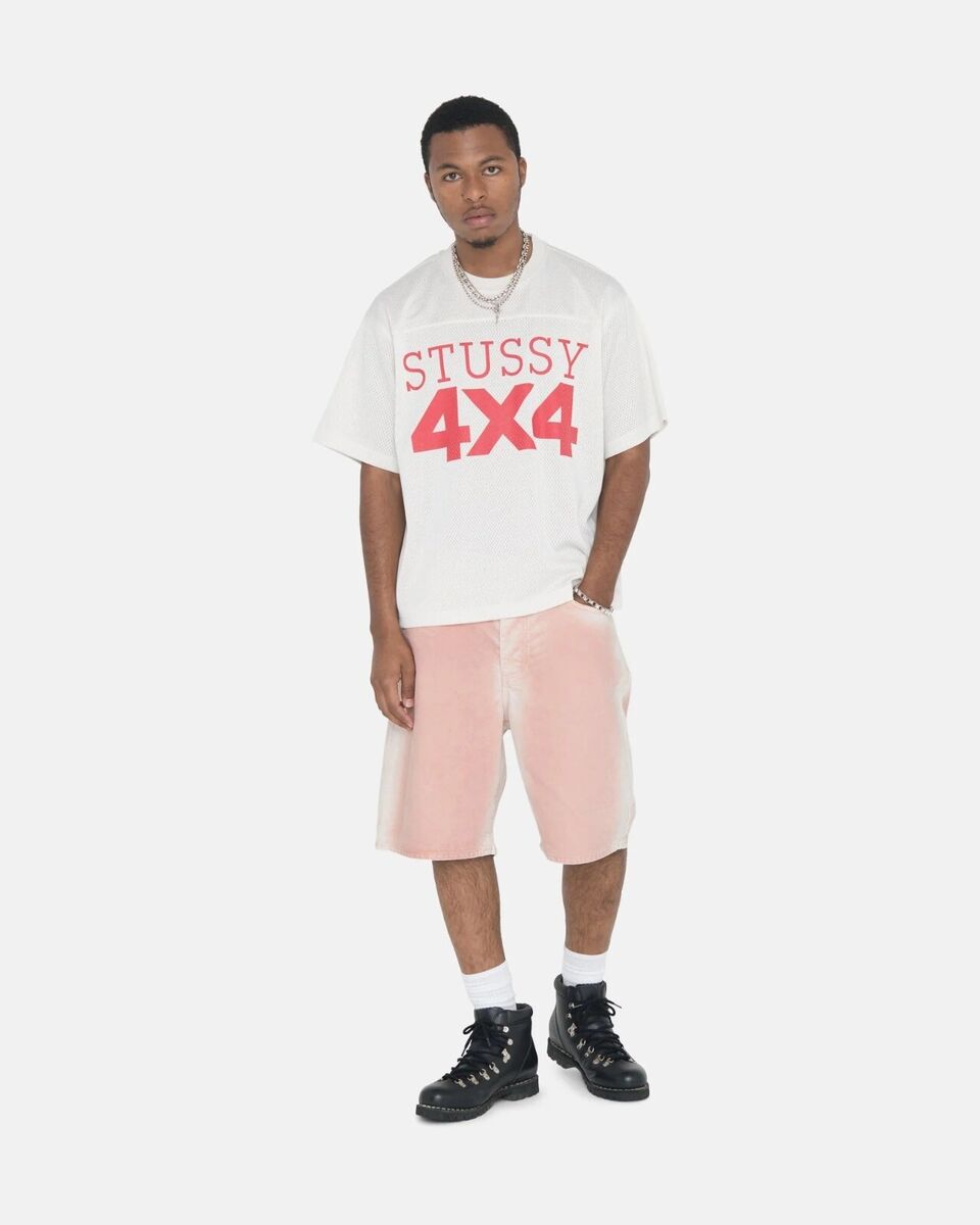 Stussy Spray Dye Denim Big Ol' Shorts Jorts Faded Pink Stussy Spray Dye Denim Big Ol' Shorts Jorts Faded Pink
