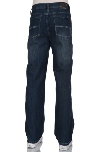 Men Eagle blue jeans relaxed straight Stonewashed Blue jeans 100% Cotton Classic - Afbeelding 1 van 3