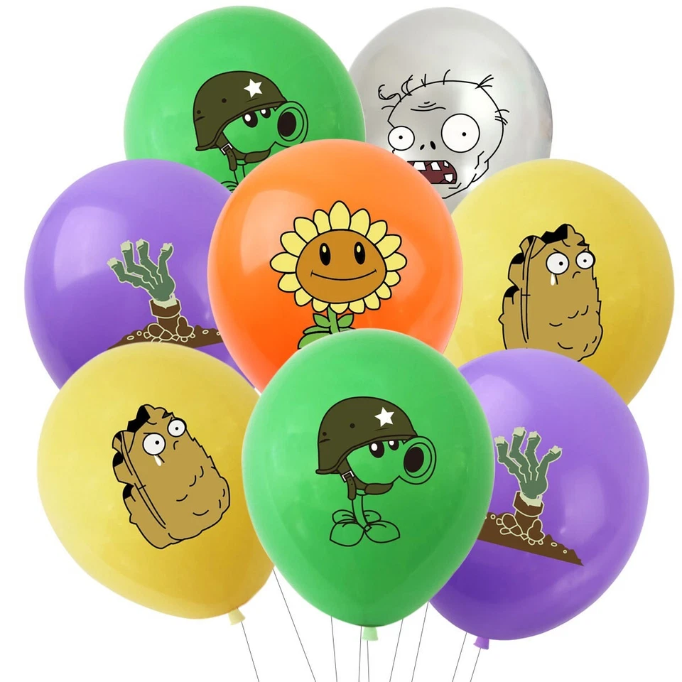 Plants vs Zombies Balloon Video Game Gaming Birthday Party Decoration 12" 10pcs — 第 2/4 张图片