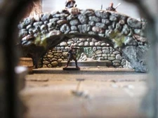 Bridge Dwarven forge Miniature Modelism hand-painted Lighted lanterns Realistic