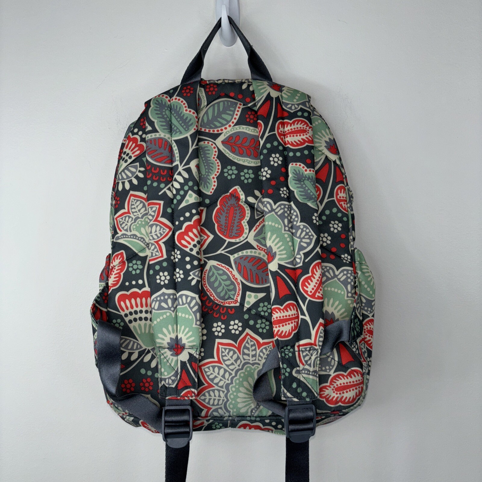 Vera Bradley Backpack Adjustable Strap Gray Flora… - image 13