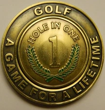 NEW Hole In One Commemorative Pocket Coin w removable Golf Ball Marker See Pics