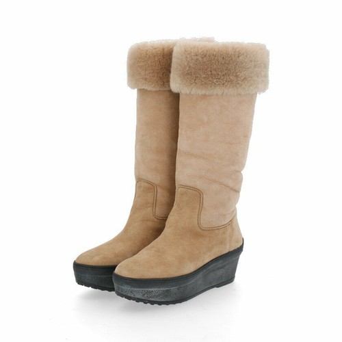 TOD'S Long boots Mouton beige