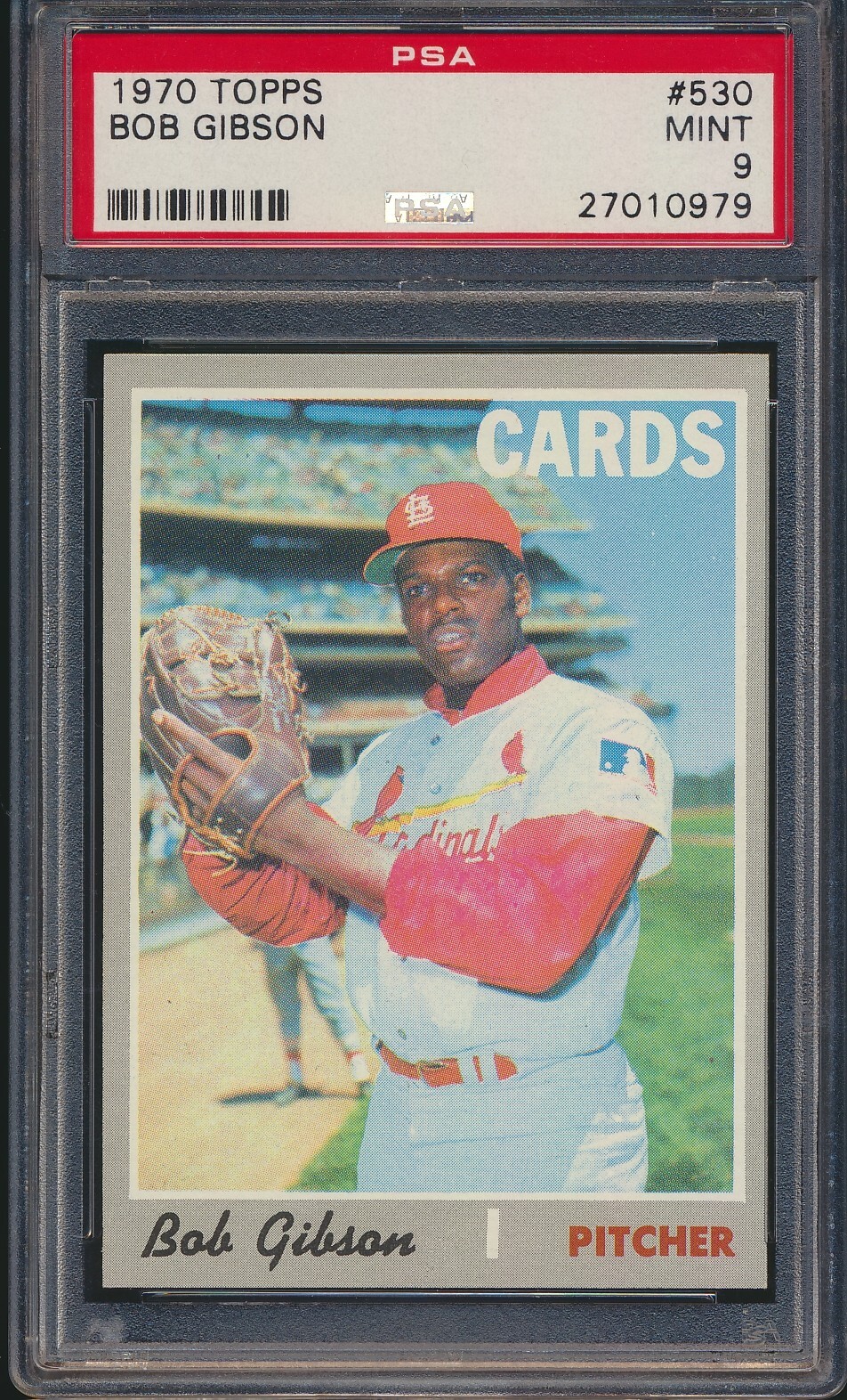 1970 Topps - #530 Bob Gibson Cardinals PSA 9 Mint