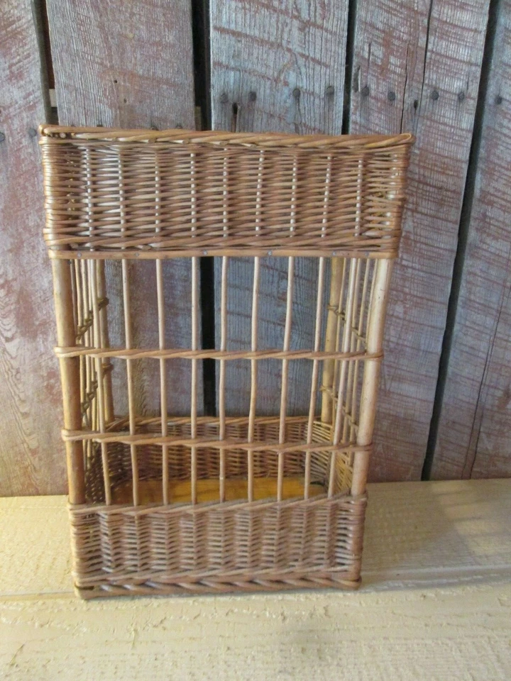 De Colección Madera de Mimbre Colgante Mesa de Pared Estante Bambú Boho Natural Foto 2 de 4