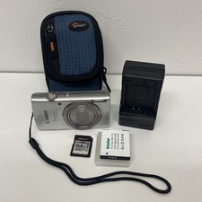 Canon PowerShot ELPH 180 20.0MP Digital Camera Silver w/8x Zoom Bundle - Tested