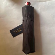 POLO Ralph Lauren Folding Umbrella All-Over Logo Carbon Fiber Frame 23.6" Rib