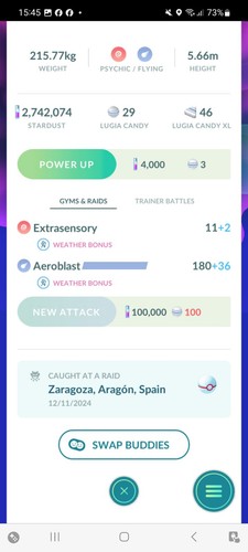 Pokemon Go Legendary Lugia ( Normal ) - Bild 2 von 2