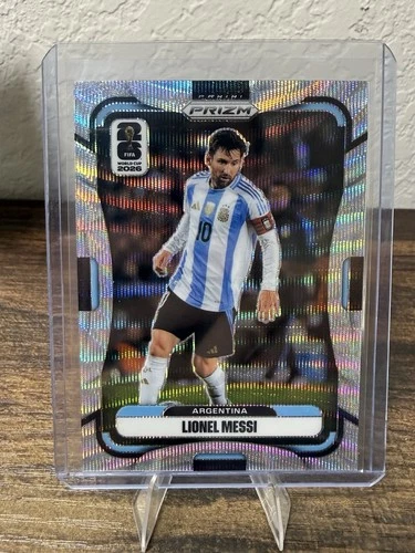 2026 Panini Prizm FIFA World Cup #10 Lionel Messi Argentina Silver Wave SP Card