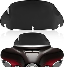Black 9 Motorcycle Wave Windshield Windscreen Compatible for Harley 2014-2023 H