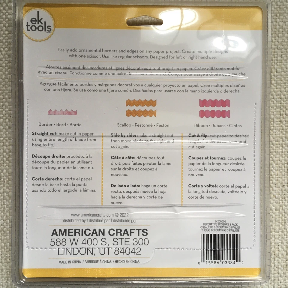 ek tools 3 Piece Decorative Design Scissors - Image 2 of 2