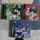 Sega Dreamcast NBA 2K1, NFL 2K1, World Series Baseball 2K1 "NOT FOR RESALE" lot