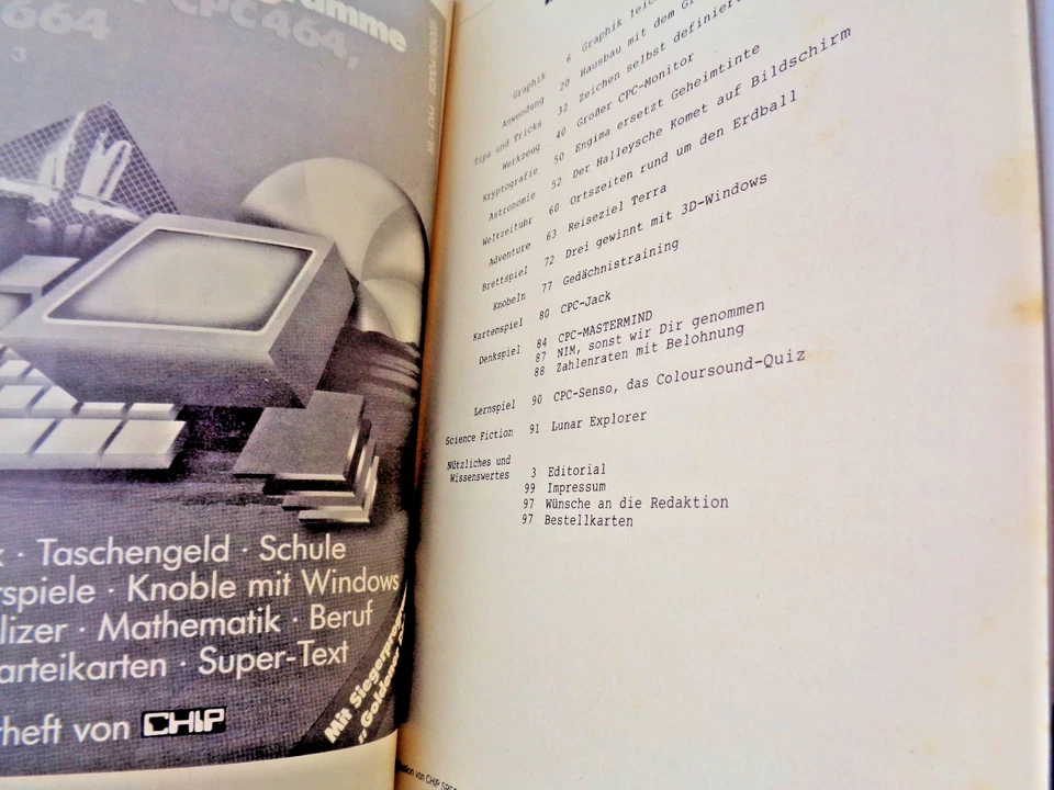 CHIP SPECIAL REIHE 1 SCHNEIDER-PROGRAMME GRAFIK,SPASS,TRICKS(VOGEL-MAGAZIN) #2DE - Bild 3 von 4