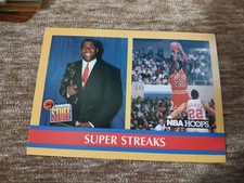 1990-91 NBA Hoops Super Streaks Michael Jordan Magic Johnson #385