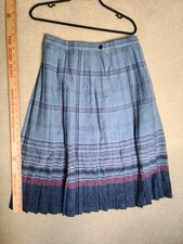 Vintage Pendleton Skirt Womens Size 13-14 Gray 100% Virgin Wool Made in USA