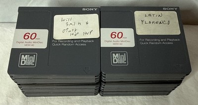 20 SONY Lot Recordable MD Mini TDK MiniDiscs MDW-60 60min Vintage