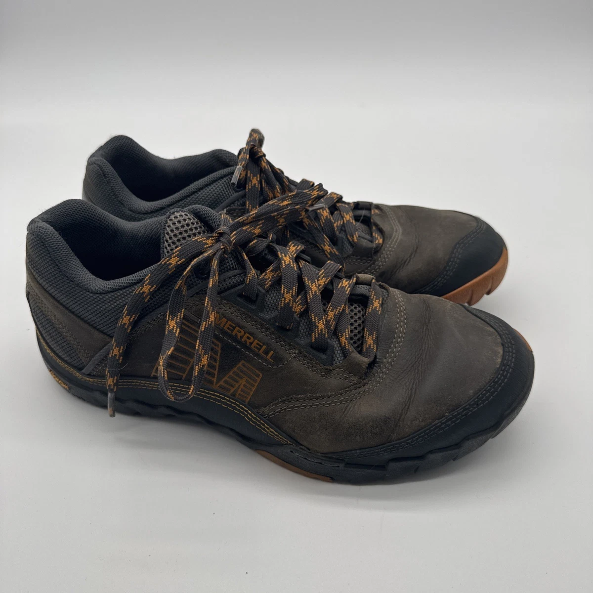 Merrell Annex Trak Hiking Shoes Men\'s 8 Blue Wing Leather Trail Vibram Terrain Merrell Annex Sneakers for Men for Sale | Shop Men main image 4