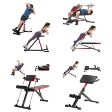 Roman Chair Back Extension Hyperextension Bench Multi-Function Adjustable Gym