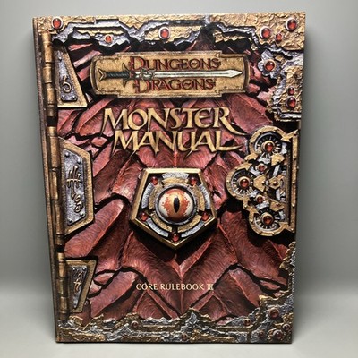 Dungeons & Dragons Monster Manual Core Rulebook 3 Hardcover Book First Edition