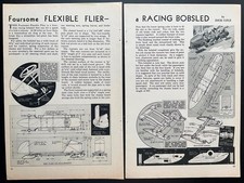 Bobsled 4 seat Bob Sled front steering 1935 HowTo build PLANS Streamlined