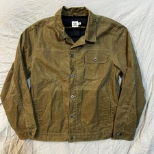 Flint And Tinder Waxed Canvas Trucker Jacket Mens XXL Brown Flannel Lined USA