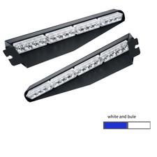 Xprite 32 Led Visor Strobe Light Bar Sunshield Emergency Warning White B Mix