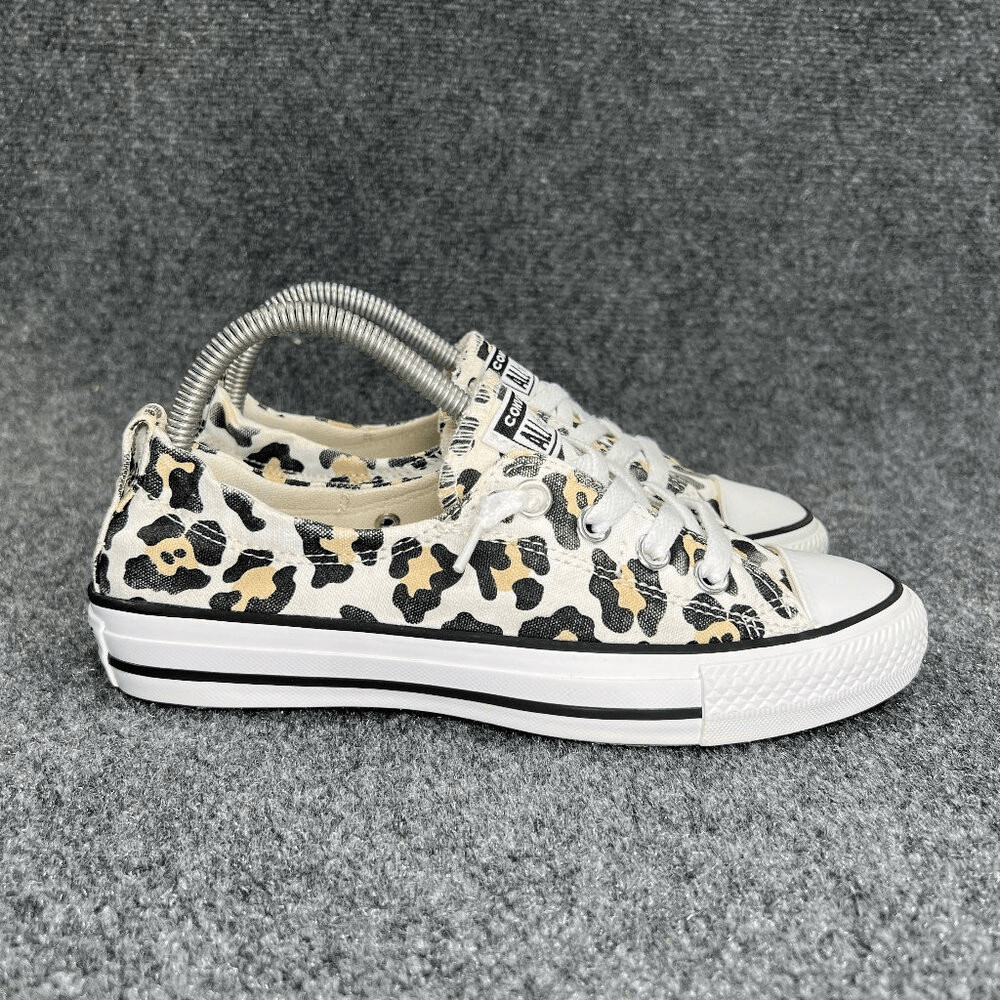 Converse Shoreline Shoes Women’s 7 White Cheetah Print Chuck Taylor All Star Low Converse Shoreline Shoes Women’s 7 White Cheetah Print Chuck Taylor All Star Low