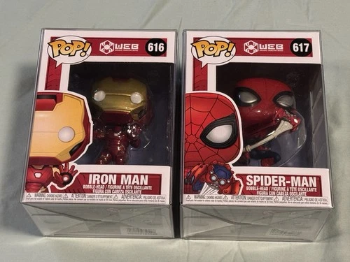 Funko: Iron Man #616 & Spider-Man #617 ~ W.E.B. ~ Disney Parks Exclusives