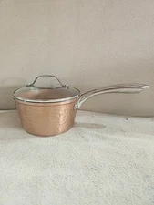 Gotham Steel Hammered Copper  1.5qt Saucepan With Cover