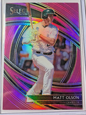 Matt Olson 2020 Panini Select Prizms Pink Oakland A's #152 Premier 02/10