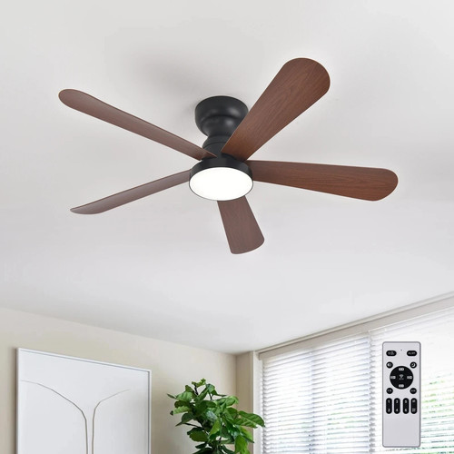 42" Large LED Ceiling Fans with Light Smart Fan Light 6 Speed Double-Sided Blade