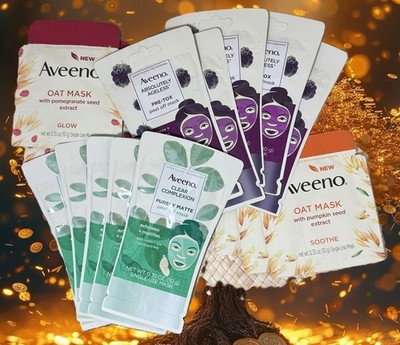 Aveeno facial masks - select your bundle of skin care. Quantity discounts.
