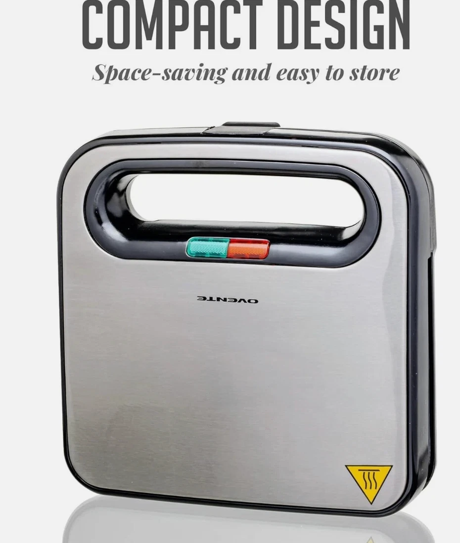 750-Watt Black Panini Press with Non-Stick Hot Plates