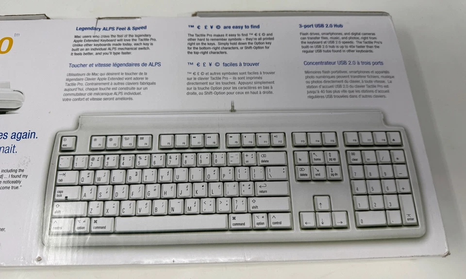 Matias Tactile Pro 4 Keyboard For Mac FK302, White - Image 3 of 4