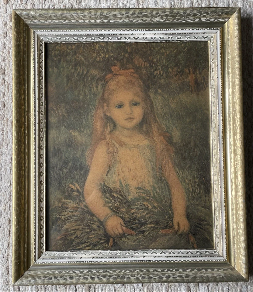 Pierre-Auguste Renior (1841 - 1919) 印象派印刷年轻女孩肖像 — 第 3/4 张图片