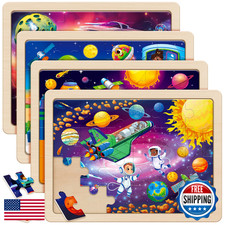 Large Space Planets Solar System Wooden Puzzles Kids Gift Box FSC Certified Todd