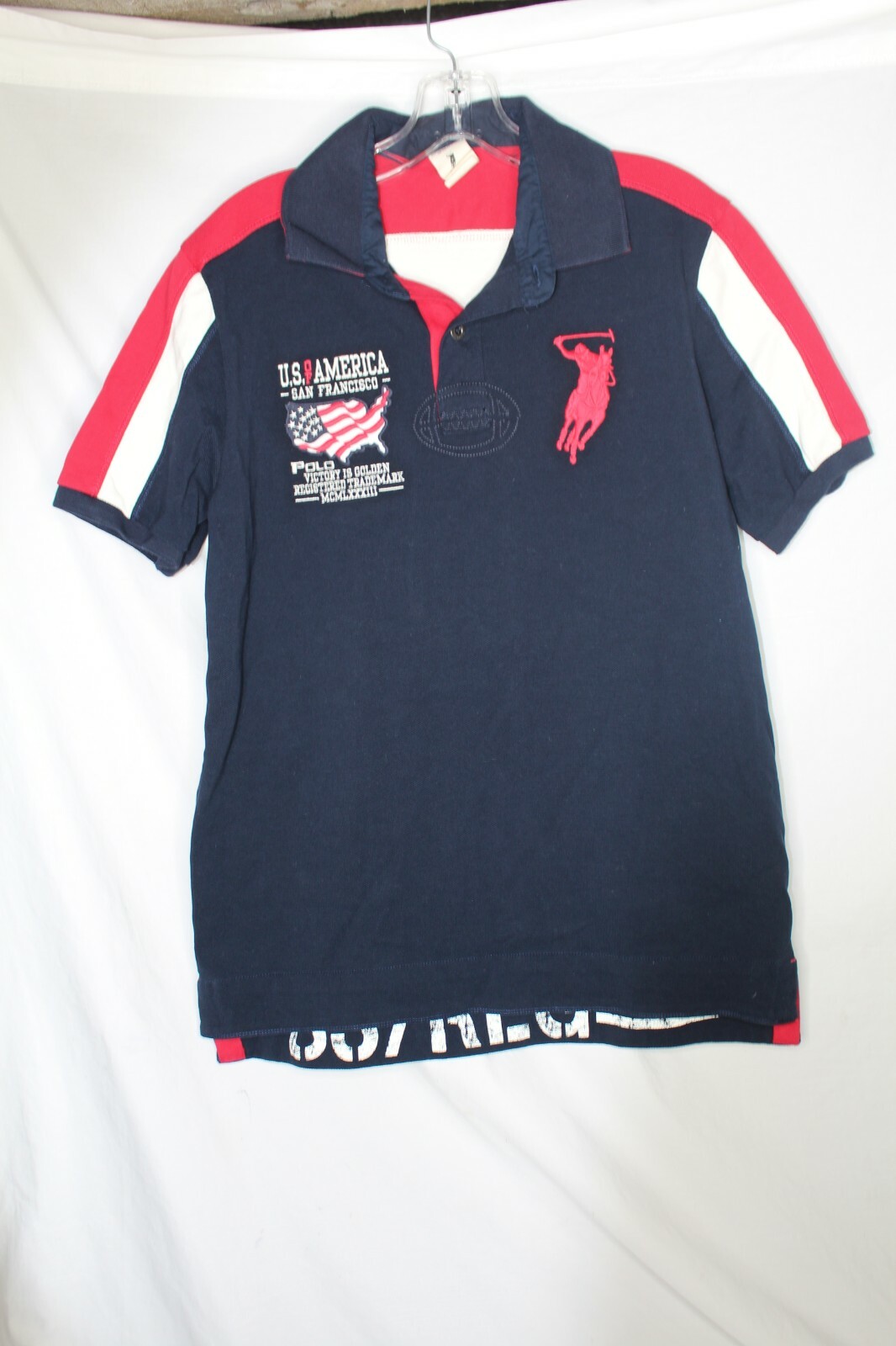 Polo vintage uniforme grande emblema pony camicia x grande anni 90? San Francisco