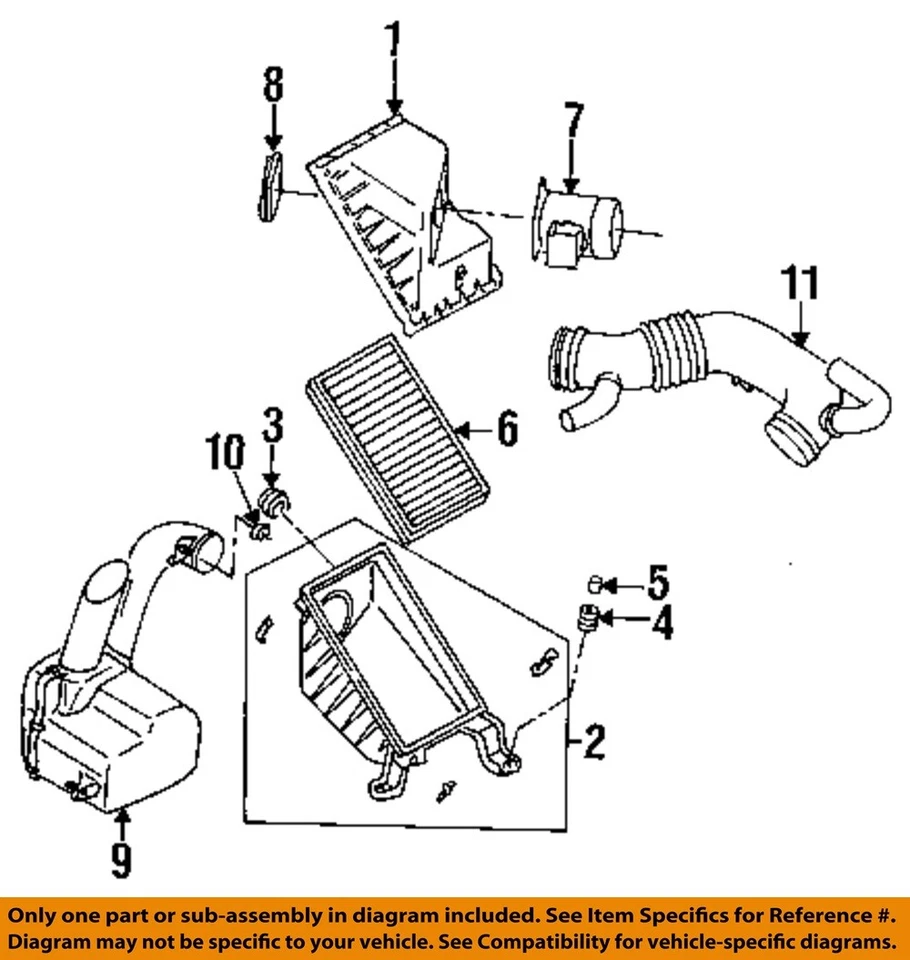 Conjunto de filtro de aire usado se adapta a: Subaru Legacy 1995 grado A Foto 3 de 4