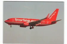 Postcard Airline STERLING AIRLINES B737-7L9 OY-MRH Lisboa Portugal 2010 CC10.