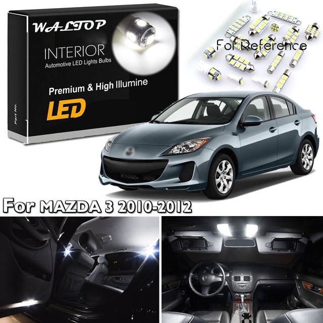 6x For Mazda 3 2010 2011 2012 2013 Interior LED Lights Package Kit