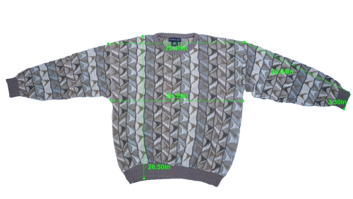 Vintage Northern Isles Mens Multicolor Long Sleeve Crew Neck Pullover Sweater XL - Picture 2 of 7