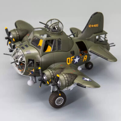  Cute Version B-17 Bomber B-17F G Plane 3D Model Printed white model  
