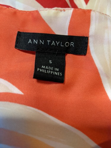 Blusa Ann Taylor Talla S Cintura Elástica Sin Mangas, Multicolor Tropical. NS-4 - Imagen 7 de 8