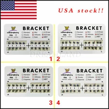 Dental Orthodontic Metal Brackets Mini Roth/MBT Slot.022 3/345 Hooks USA