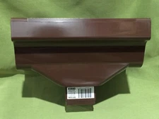 AMERIMAX Gutter Drop Outlet, Traditional, Vinyl, Brown, 2 x 3-In. -M1506