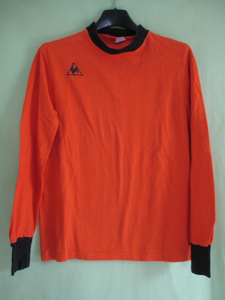 Maillot cycliste Gaston Serpette Le Roc Orange Vintage 80'S coton jersey - L